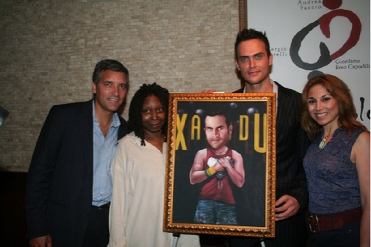 Bruce Dimpflmaier, Whoopi Goldberg, Cheyenne Jackson and Valerie Smaldone
 at 