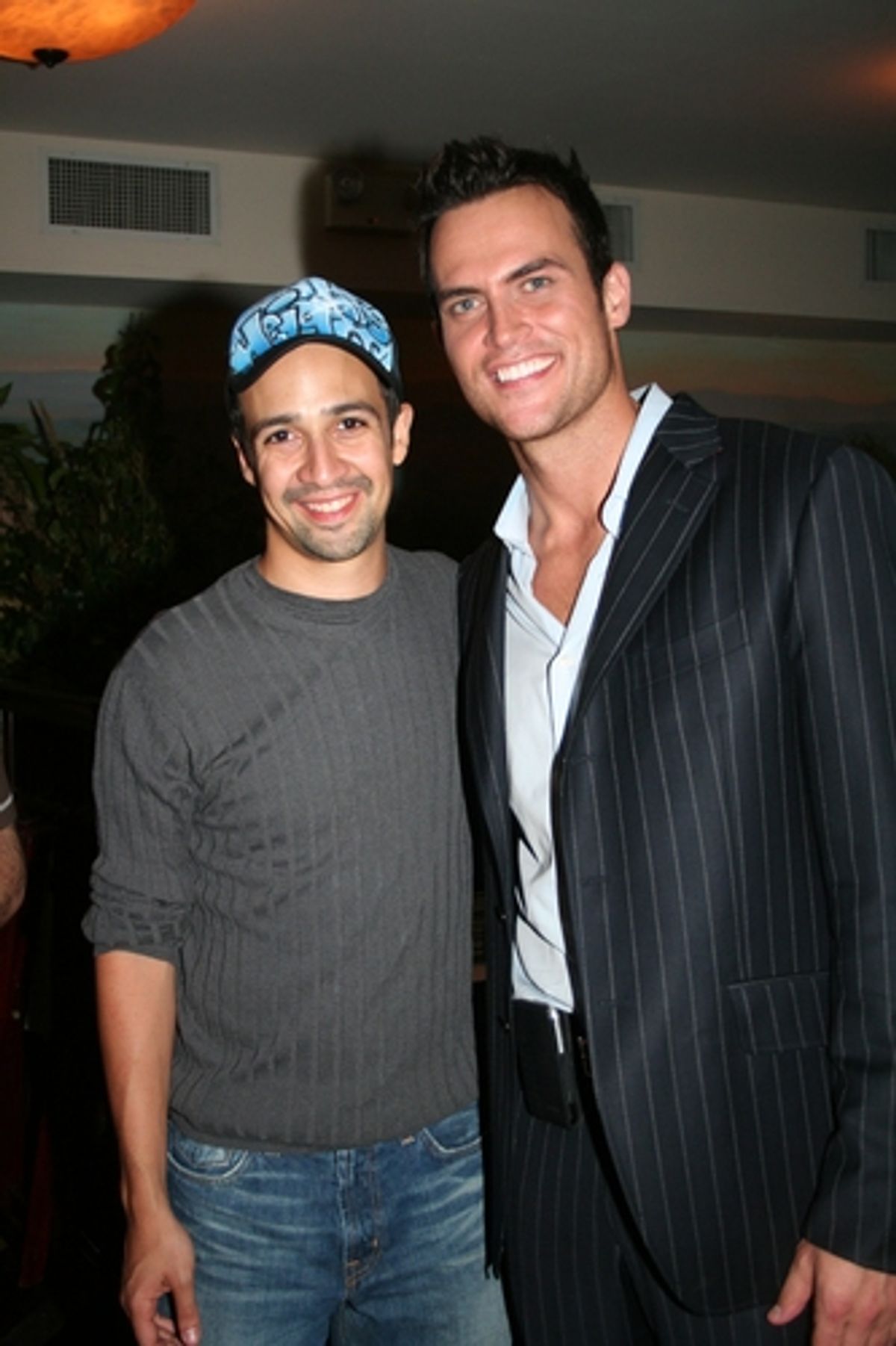 Lin-Manuel Miranda and Cheyenne Jackson
 at 