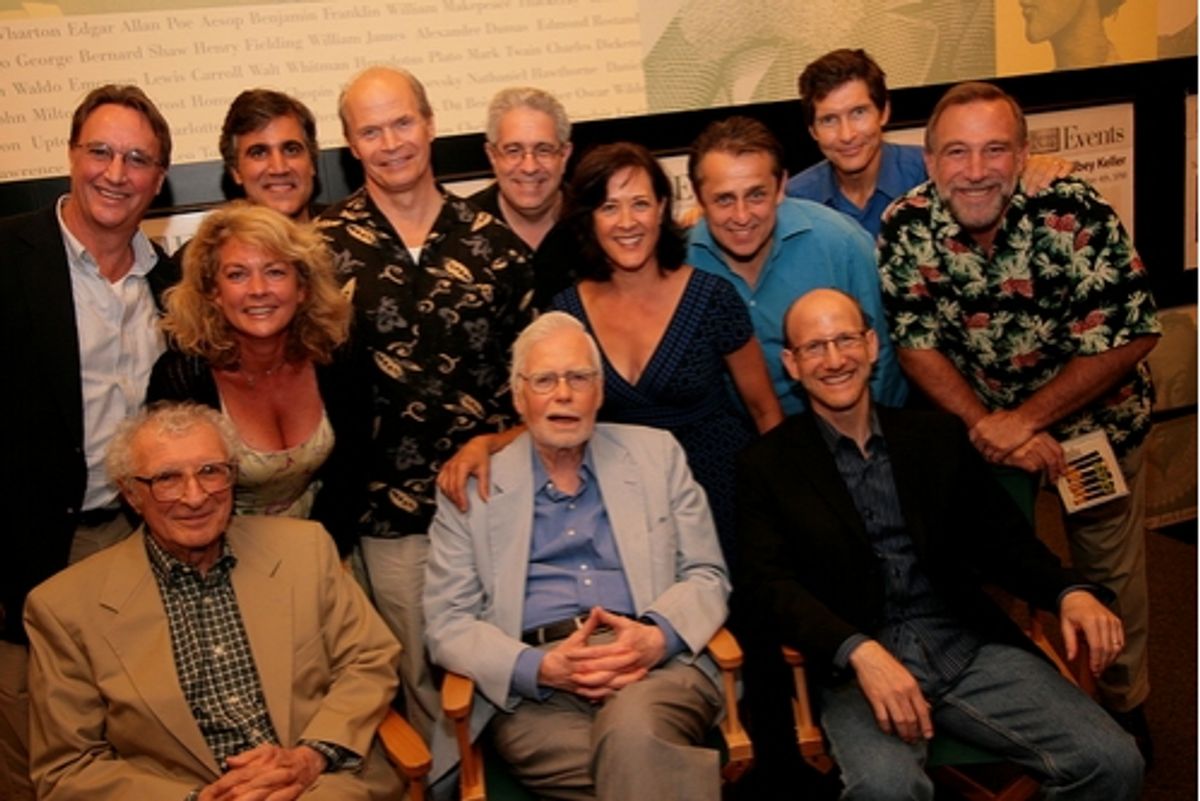 The entire group with Michele Pawk and David Evans at 