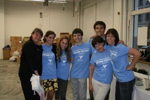 Paige Davis and a group of Operation Backpack Volunteers. Photo