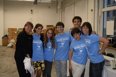 Paige Davis and a group of Operation Backpack Volunteers. Photo
