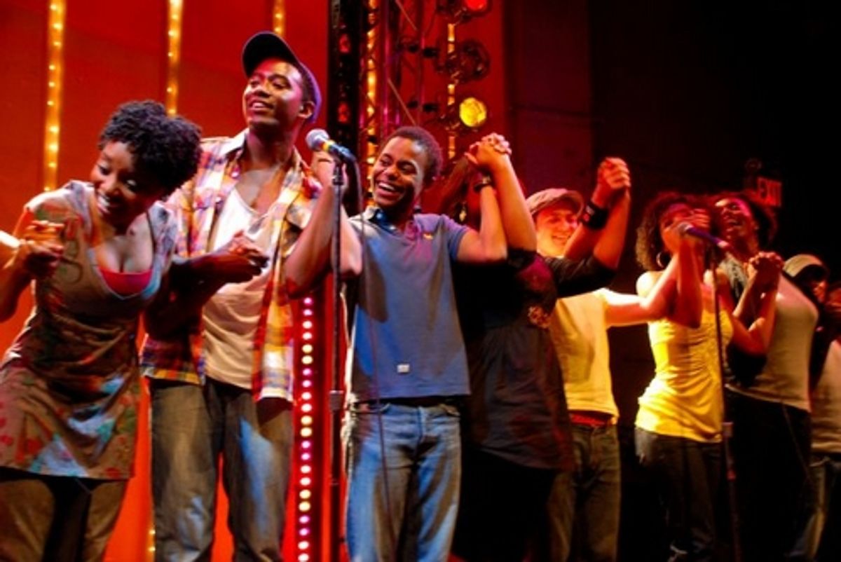 Markita Prescott, Andrew Arrington, Kevin Curtis, Ebony Hood, Jason Michael Miller, Jasmine Torres, Dominique Elise Porter and Jhon Christopher at One Night Only Concert, 'Street Lights for Obama'