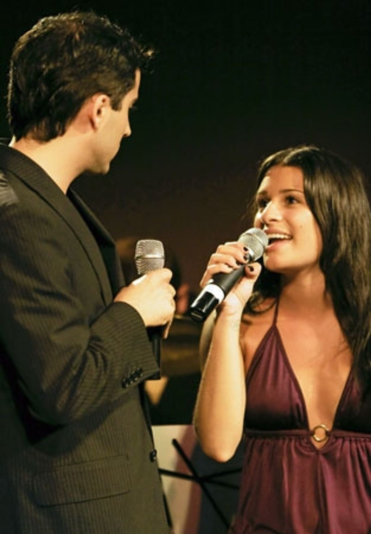 John Lloyd Young and Lea Michele at 