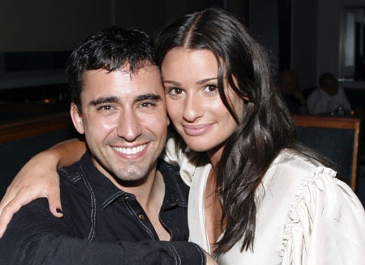 John Lloyd Young and Lea Michele at 