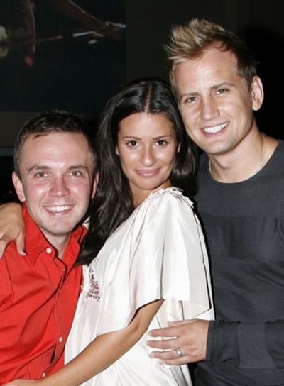 Shane Scheel, Lea Michele and Chris Isaacson Photo