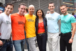 The cast of Naked Boys Singing with Maribel Aber @ BroadwayWorld The cast of Naked Boys Singing with Maribel Aber Photo