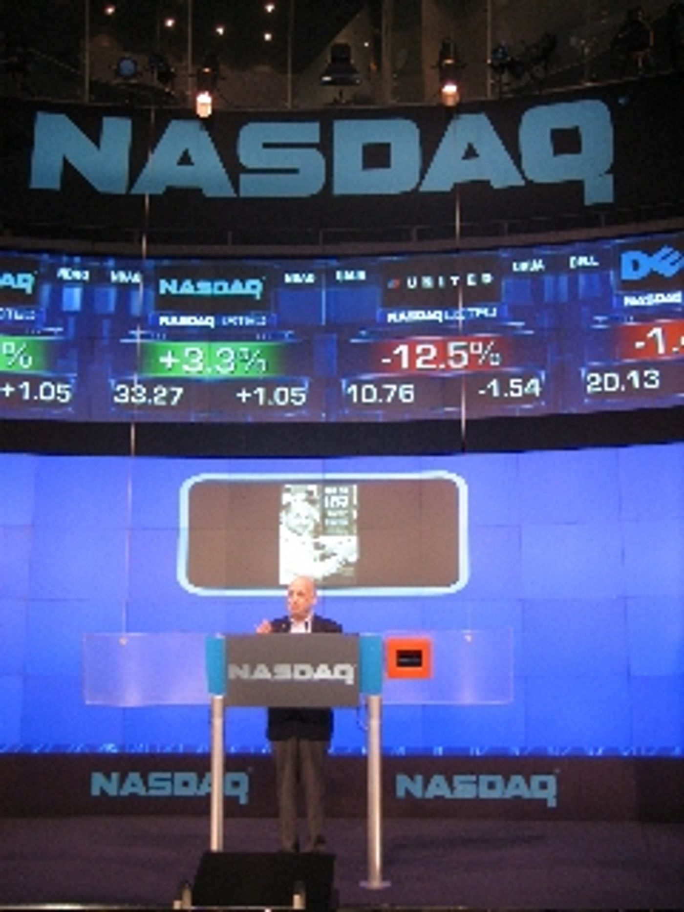 Photo Flash: Charles Strouse Rings the NASDAQ Closing Bell  Image