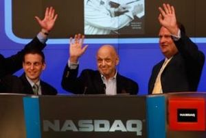 Charles Strouse rings the Closing Bell @ BroadwayWorld Charles Strouse rings the Closing Bell Photo