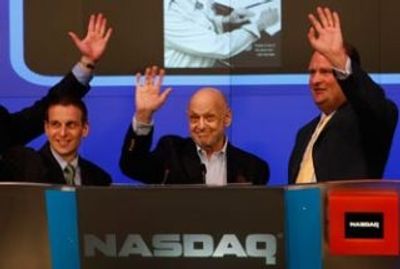 Charles Strouse rings the Closing Bell Photo