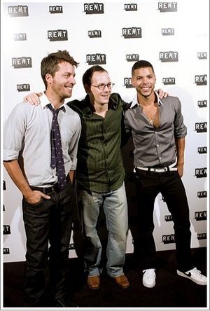 Trey Ellett, Jim Poulos and Wilson Cruz

 Photo