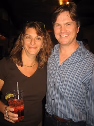 Production photographer Carol Rosegg with librettist Jeffrey Jackson Photo