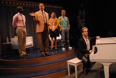 Brandon Goodman, Peter Bartlett, Helene York, Matt Schock and David Pittu Photo