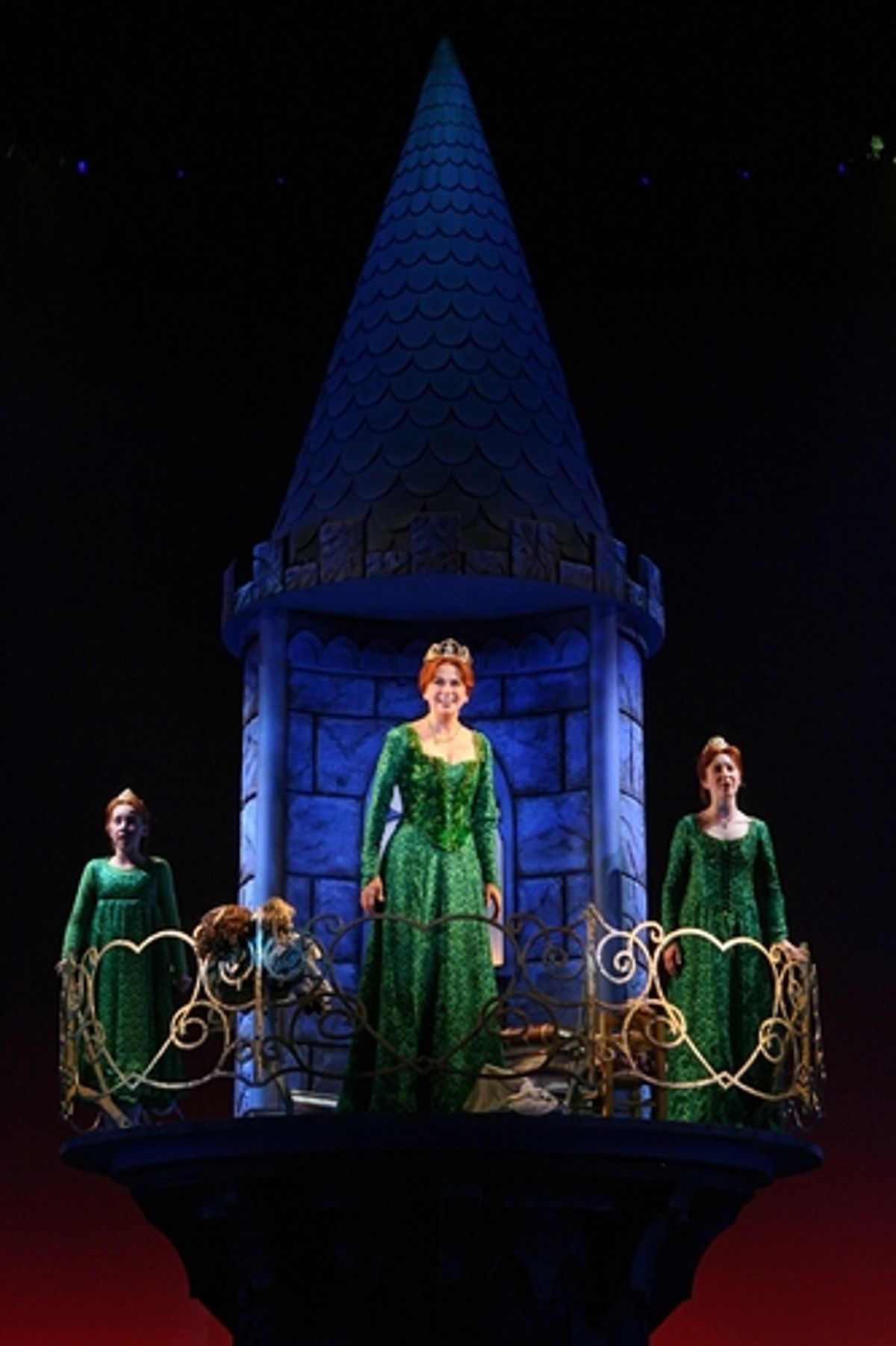 Keaton Whittaker, Sutton Foster and Marissa O'Donnell at 