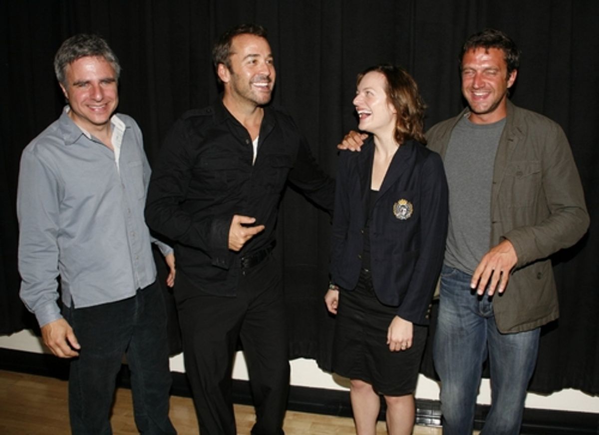 Neil Pepe, Jeremy Piven, Elisabeth Moss and Raul Esparza at 