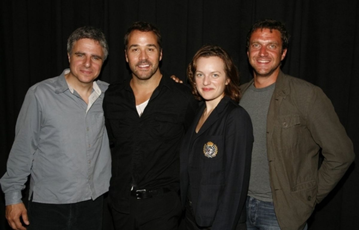 Neil Pepe, Jeremy Piven, Elisabeth Moss and Raul Esparza

 at 