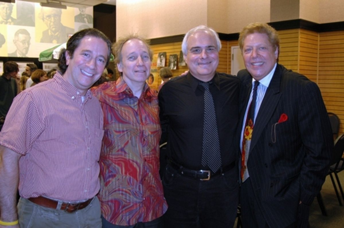 Michael Lavine, Scott Siegel, Peter Filichia, and Robert R. Blume at Nassour, Asher and Glasse Celebrate 'Honky Tonk Angel' at Barnes & Noble