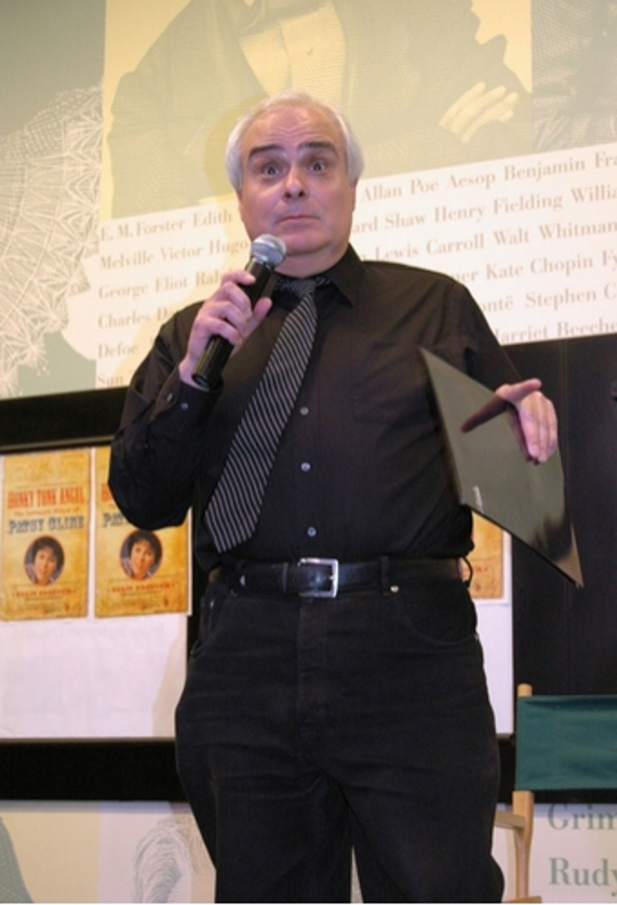 Peter Filichia starts the interview at Nassour, Asher and Glasse Celebrate 'Honky Tonk Angel' at Barnes & Noble