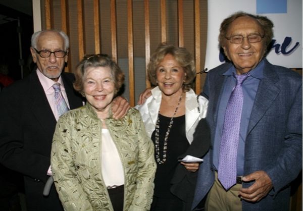 Eli Wallach and Anne Jackson and Joseph Stein and wife

 Photo