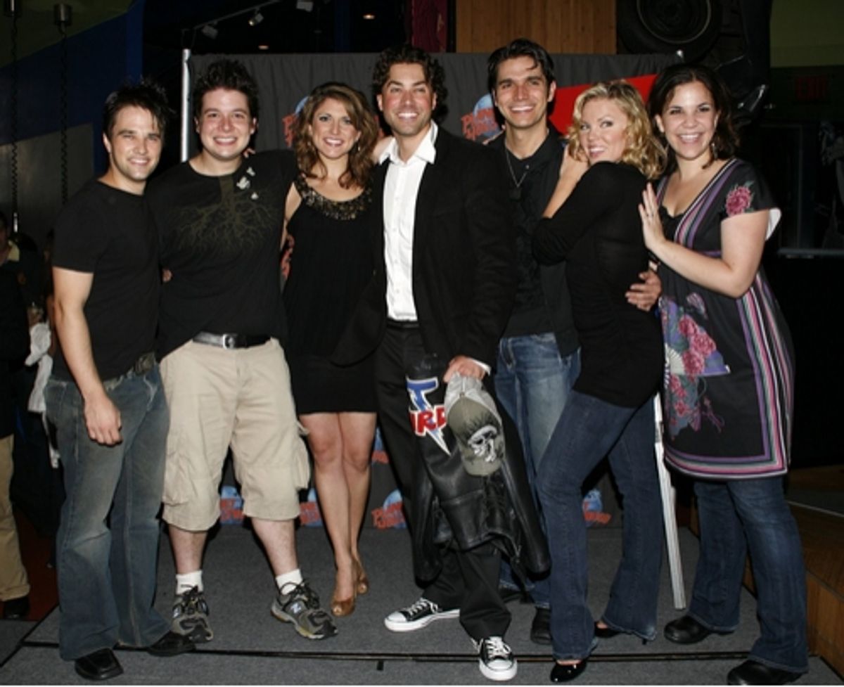 Ace Young with the cast at 