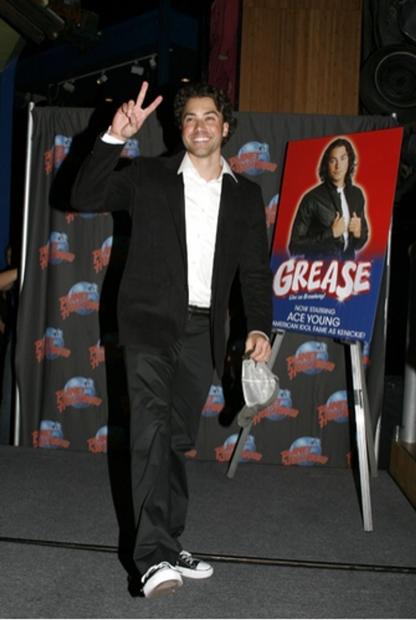 Photo Coverage: Ace Young Celebrates 'Grease' Debut; Donates T-Bird Jacket to Planet Hollywood  Image