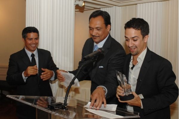 Esai Morales, Jimmy Smits and Lin-Manuel Miranda  Photo