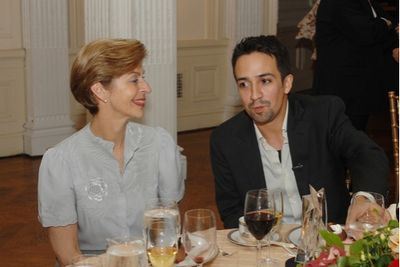 Carolina Barco Isakson (Ambassador of Colombia) and Lin-Manuel Miranda Photo