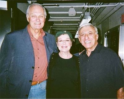 Alan Alda with Flamingo Court stars Anita Gillette and Jamie Farr Photo