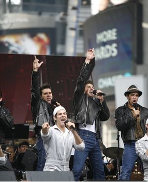 Ace Young and the cast of Grease Photo