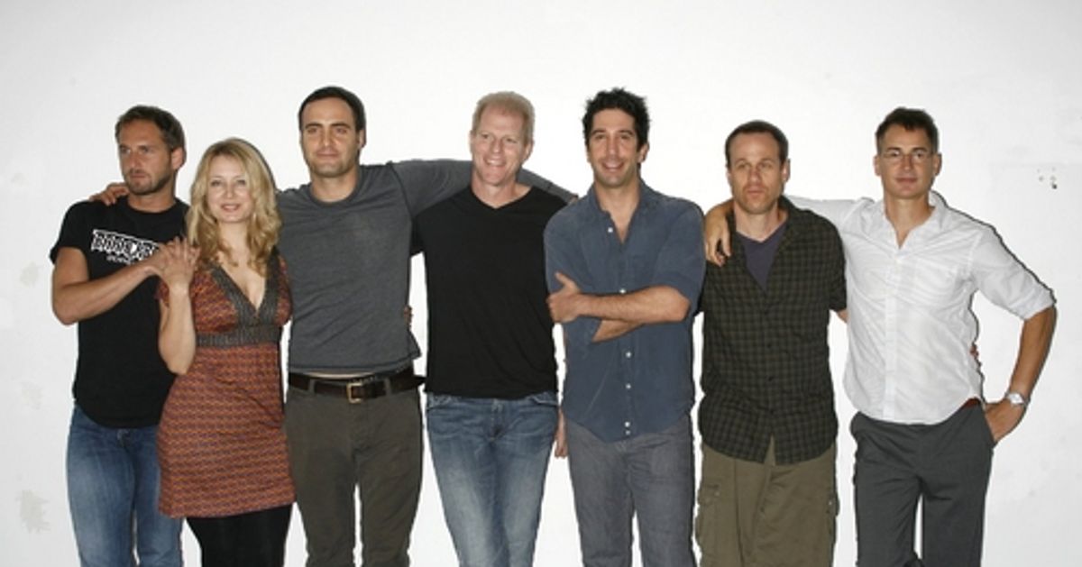 Josh Lucas, Jennifer Mudge, Dominic Fumusa, Noah Emmerich, David Schwimmer, Stephen Belber and Geoffrey Nauffts

 at 