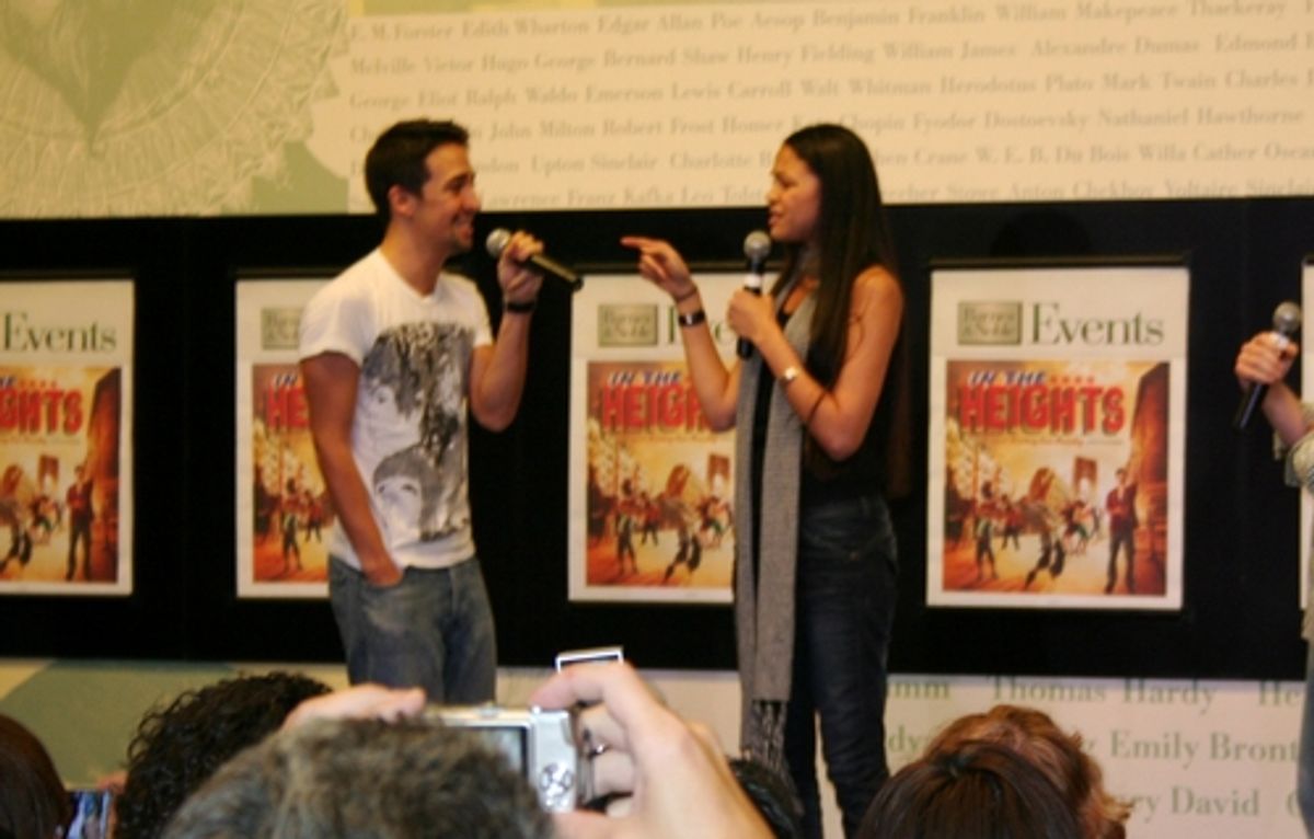 Lin-Manuel Miranda and Karen Olivio at 
