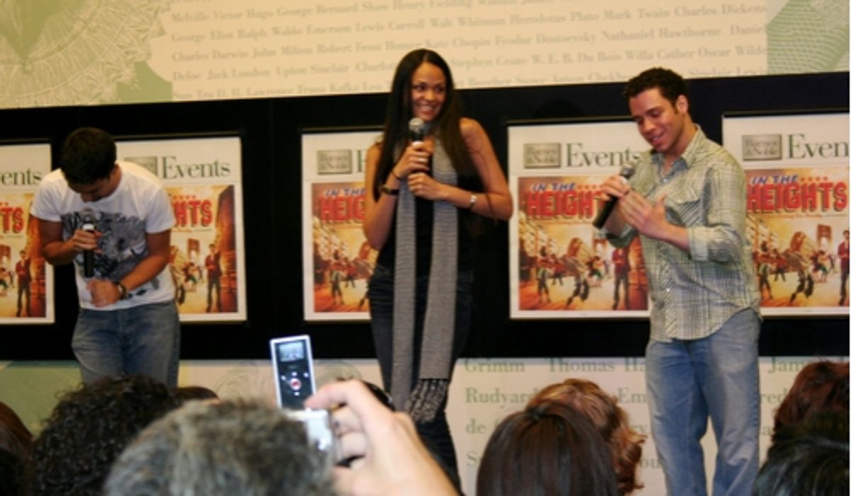 Lin-Manuel Miranda, Karen Olivio abd Robin De Jesus

 at 