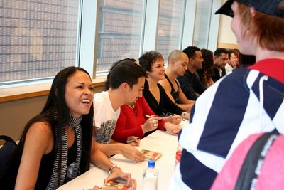 Karen Olivio and the cast greet the fans

 Photo