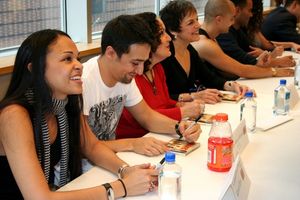 Karen Olivio and Lin-Manuel Miranda @ BroadwayWorld Karen Olivio and Lin-Manuel Miranda Photo