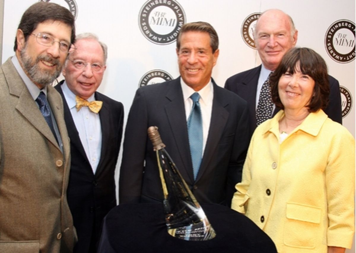 The Board of the Harold & Mimi Steinberg Charitable Trust: James Steinberg, William Zabel, Michael Steinberg, Dr. Seth Weingarten, Carole Krumland with Ã¢â‚¬ËœThe MimiÃ¢â‚¬â„¢ at 