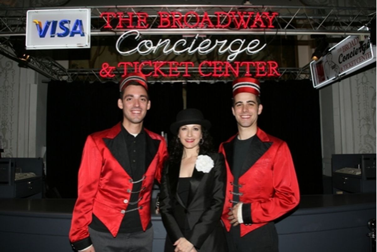Bebe Neuwirth with the Staff of the Concierge and Ticket Center  at 