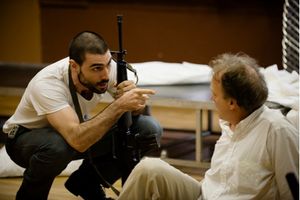  Louis Cancelmi (as Soldier) and Reed Birney (as Ian) Photo