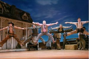 l-r: Ryan Jackson, Kyle Vaughn, Brian Sear (Will Parker), Stephen Carrasco and Steve Schepis
@ BroadwayWorld l-r: Ryan Jackson, Kyle Vaughn, Brian Sear (Will Parker), Stephen Carrasco and Steve Photo