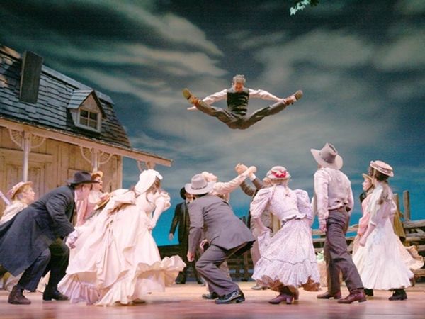 l-r: Ryan Jackson and the Cast of Oklahoma!

 Photo