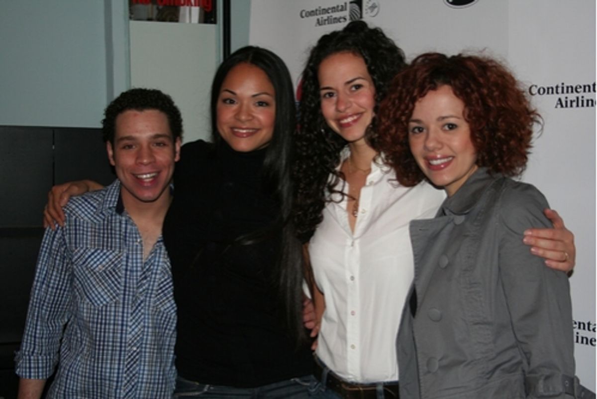 In The Heights cast members Robin de Jesus, Karen Olivo, Mandy Gonzalez, Janet Dacal and Andrea Burns at 