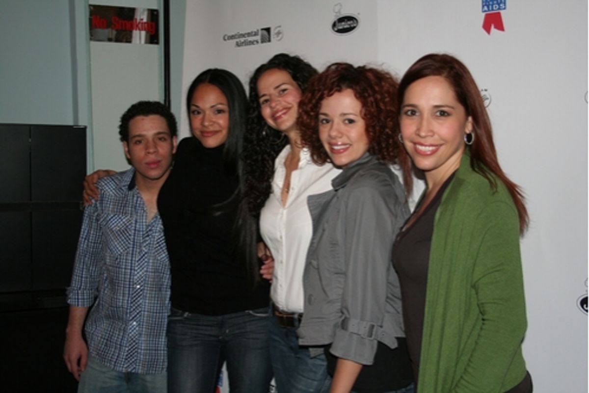 In The Heights cast members Robin de Jesus, Karen Olivo, Mandy Gonzalez, Janet Dacal and Andrea Burns at 
