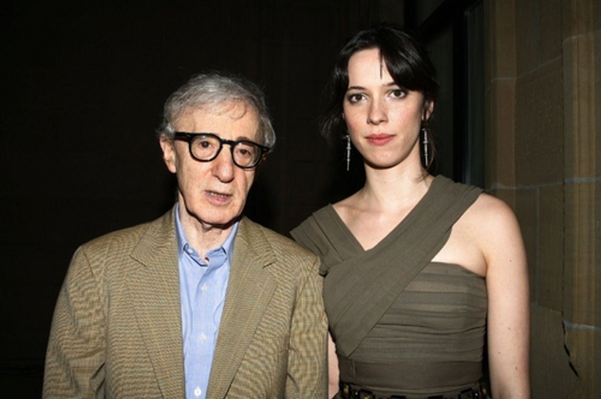 Woody Allen and Rebecca Hall at 'Vicky Cristina Barcelona' Press Conference at San Sebastian Film Festival