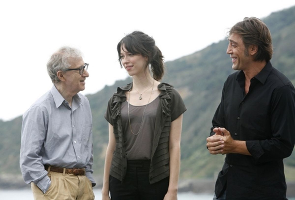 Woody Allen, Rebecca Hall and Javier Bardem at 'Vicky Cristina Barcelona' Press Conference at San Sebastian Film Festival