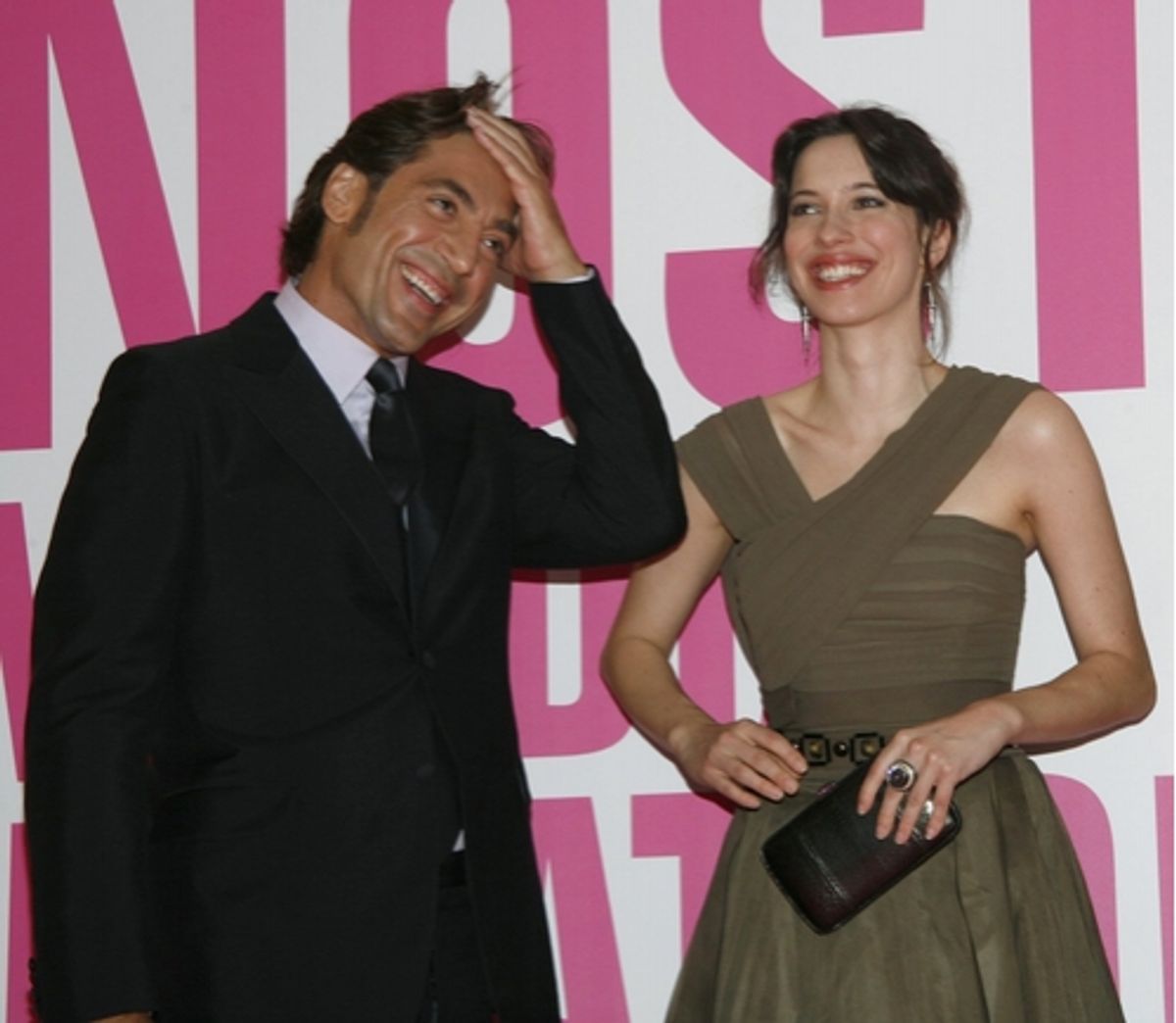 Javier Bardem and Rebecca Hall at 'Vicky Cristina Barcelona' Press Conference at San Sebastian Film Festival