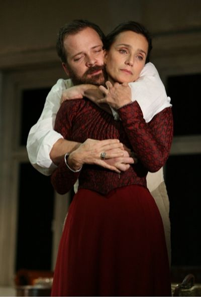 Peter Sarsgaard as Trigorin and Kristin Scott Thomas as Arkadina Photo