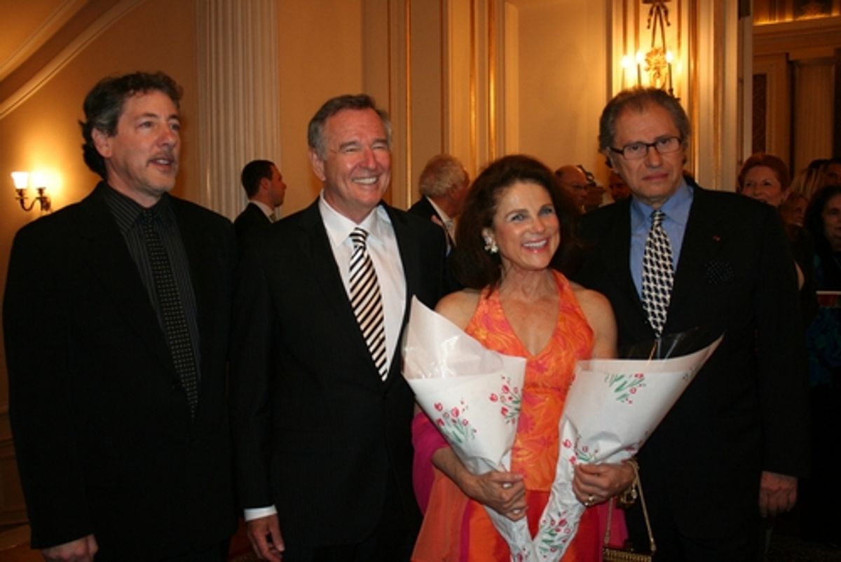 Michael Parva (director), Dan Gordon (playwright), Tovah Feldshuh, and Roman Halle at 