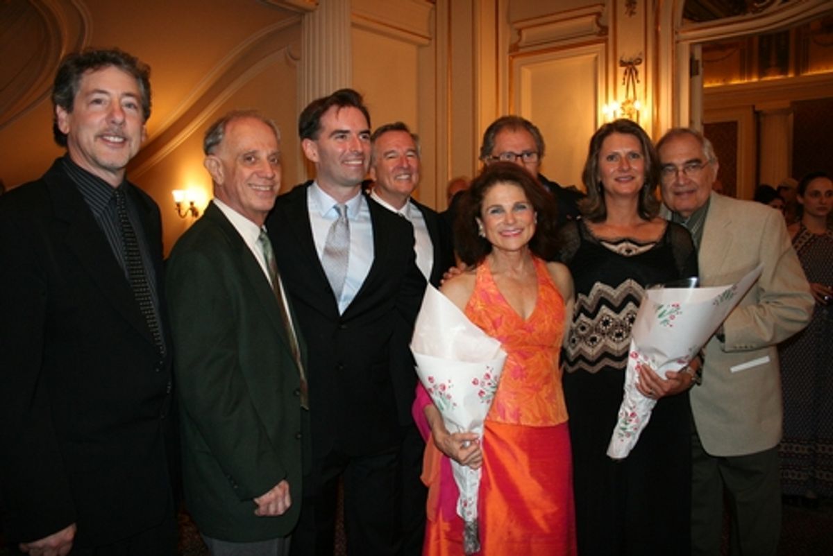 Michael Parva (director), Tom Ryan, John Stanisci, Dan Gordon (Playwright), Roman Haller, Tovah Feldshuh, Jeannie Opdyke Smith, and Stan Raiff at 