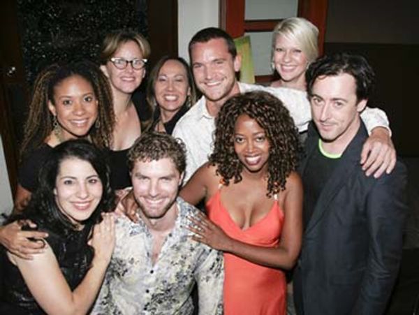 Julie Garnye, Tracie Thoms, Alice Ripley, Upright Cabaret fan, Tom Lowe, Jen Melanke, Photo