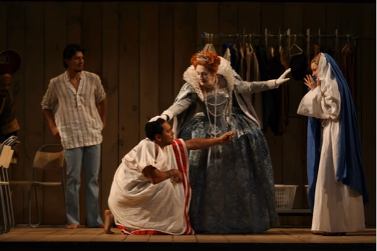 JoaquÃƒÂ­n Torres , Kathleen Chalfant, Felix Solis, and Susan Pourfar at 'Passion Play' by Sarah Ruhl at Yale Repertory Theatre