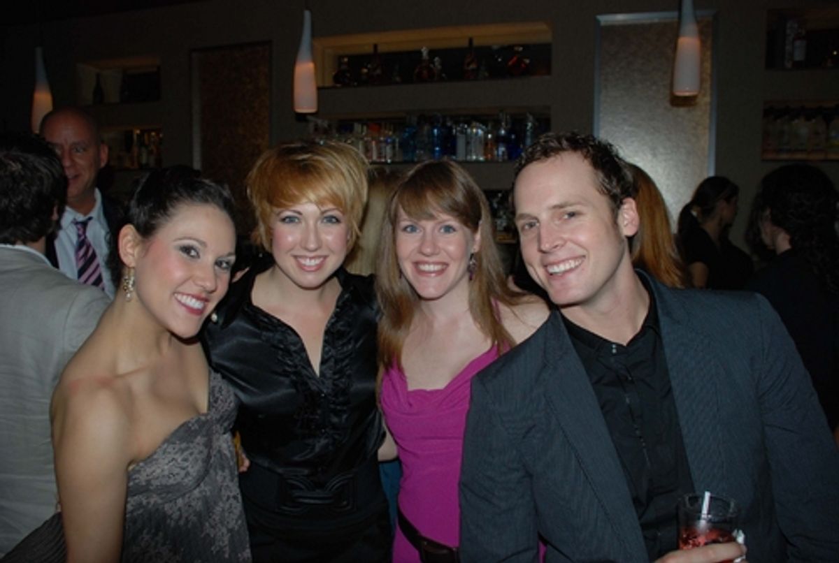 Elizabeth Stacey, Kiira Schmidt, Danielle Jordan and Kyle Vaughn at 