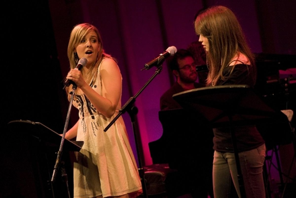 Helene Yorke and Phoebe Strole at Kerrigan & Lowdermilk's 'Party Worth Crashing' Concert at the Zipper Factory